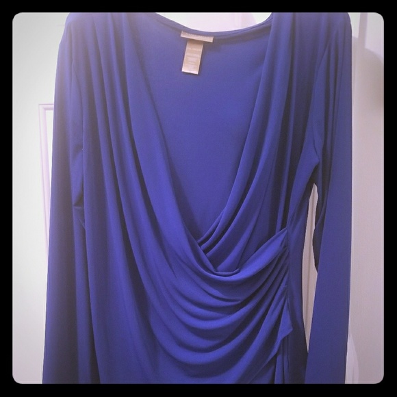 Tina Knowles Tops - Long sleeve stretch blouse